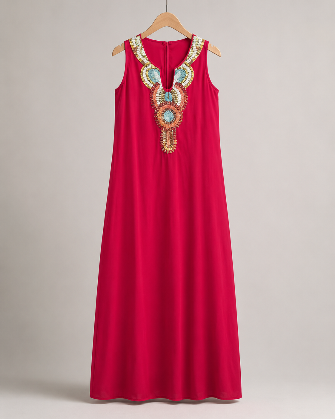 Marlowe Stufen-Maxikleid Detailansicht