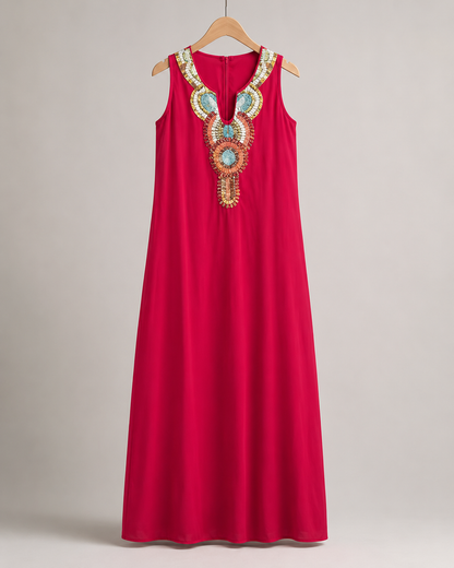 Marlowe Stufen-Maxikleid Detailansicht
