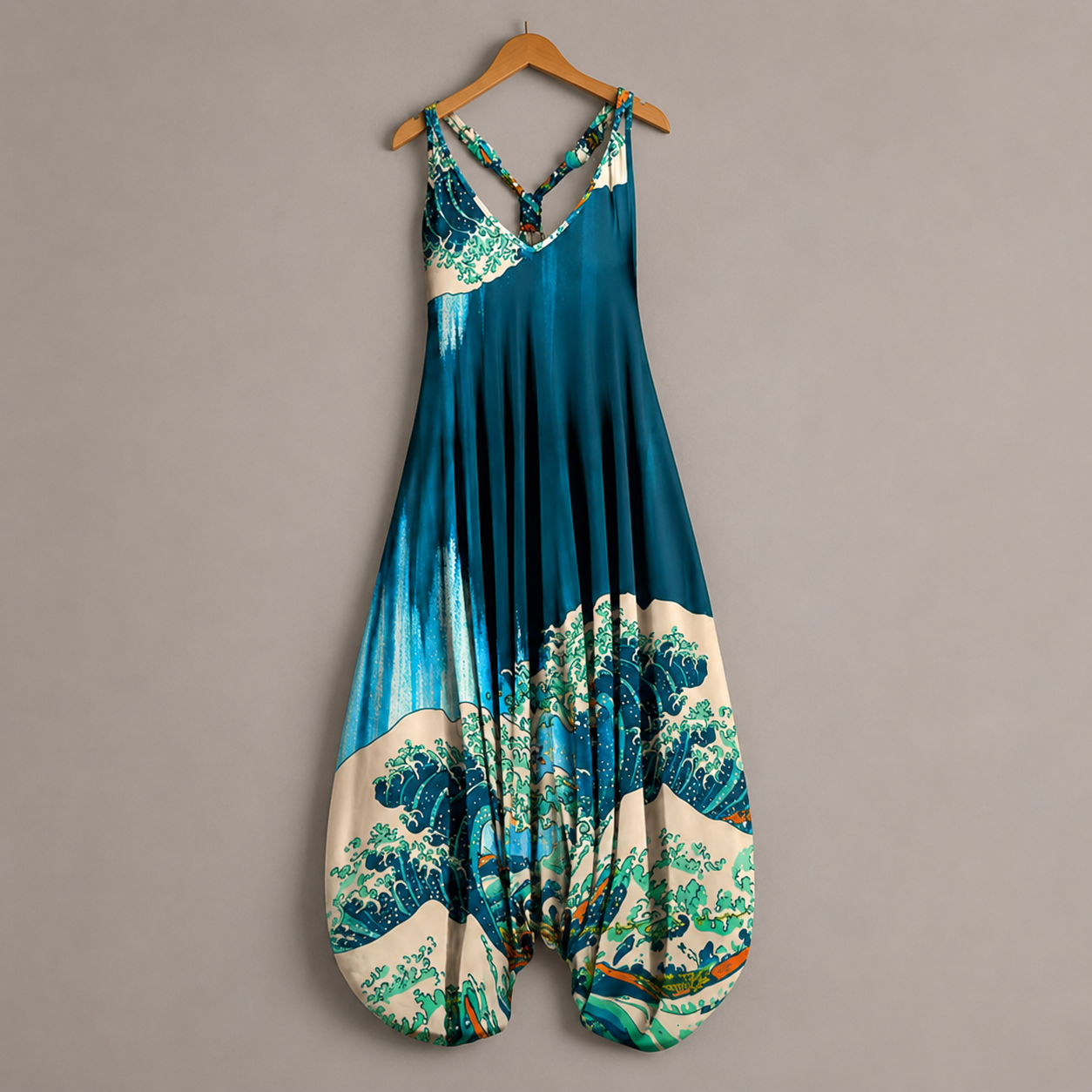 Isolde Neckholder-Maxikleid Seitenansicht