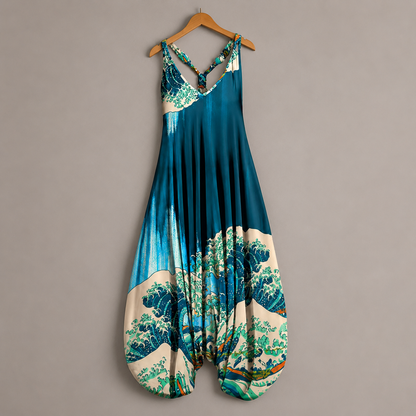 Isolde Neckholder-Maxikleid Seitenansicht