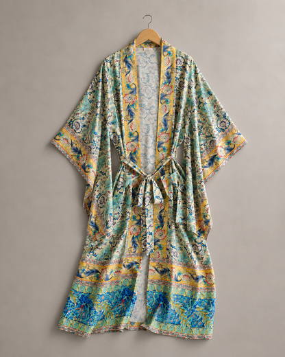 Ophelia Blumen-Maxikleid Seitenansicht
