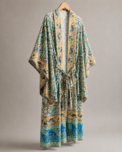 Ophelia Blumen-Maxikleid Detailansicht